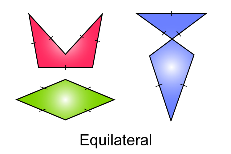 Polygons with sides of equal length are called equilateral polygons
